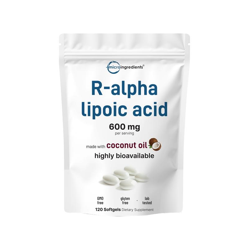 R-Alpha Lipoic Acid 600mg Softgels – 120 Count