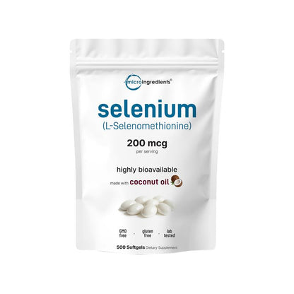 Organic Selenium + Coconut Oil — 500 Softgels