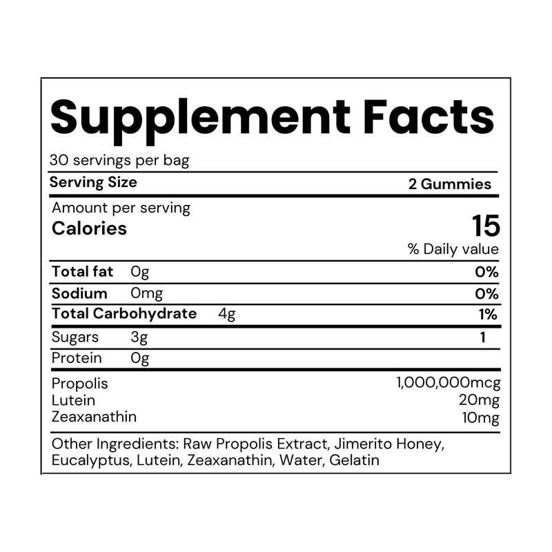 Lutein & Zeaxanthin Eye Support Gummies – 60 Count