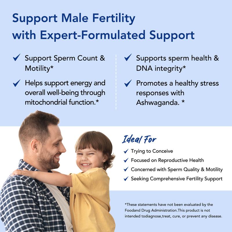Sperm Fortify Male Fertility Support Capsules – 60 Count
