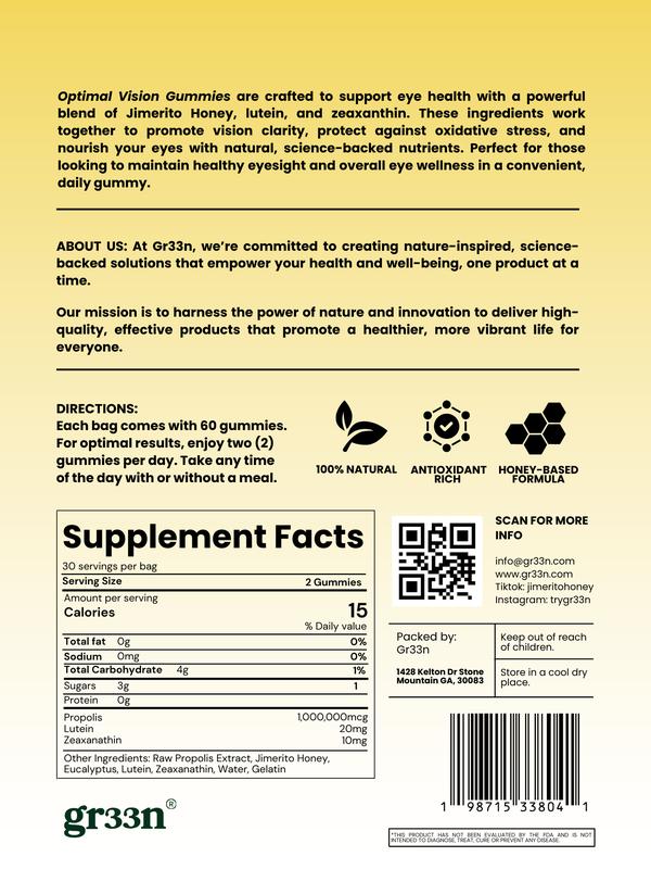 Lutein & Zeaxanthin Eye Support Gummies – 60 Count