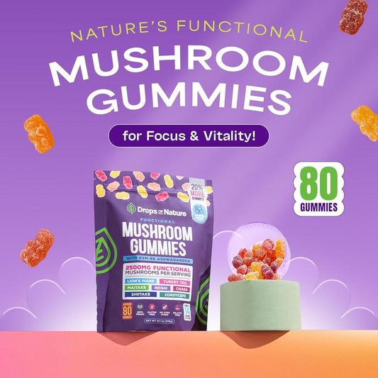 Ashwagandha Mushroom Gummies – 80 Servings