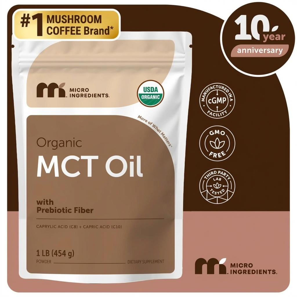 Organic MCT Oil + Acacia Fiber — 1 lb